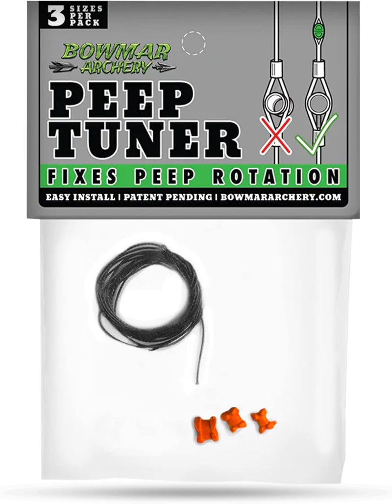 Bowmar Archery Bowman Archery Peep Tuner, Fix Peep Rotation with Ease, Effective and Easy to Install, 2 Sizes Included - Image 1